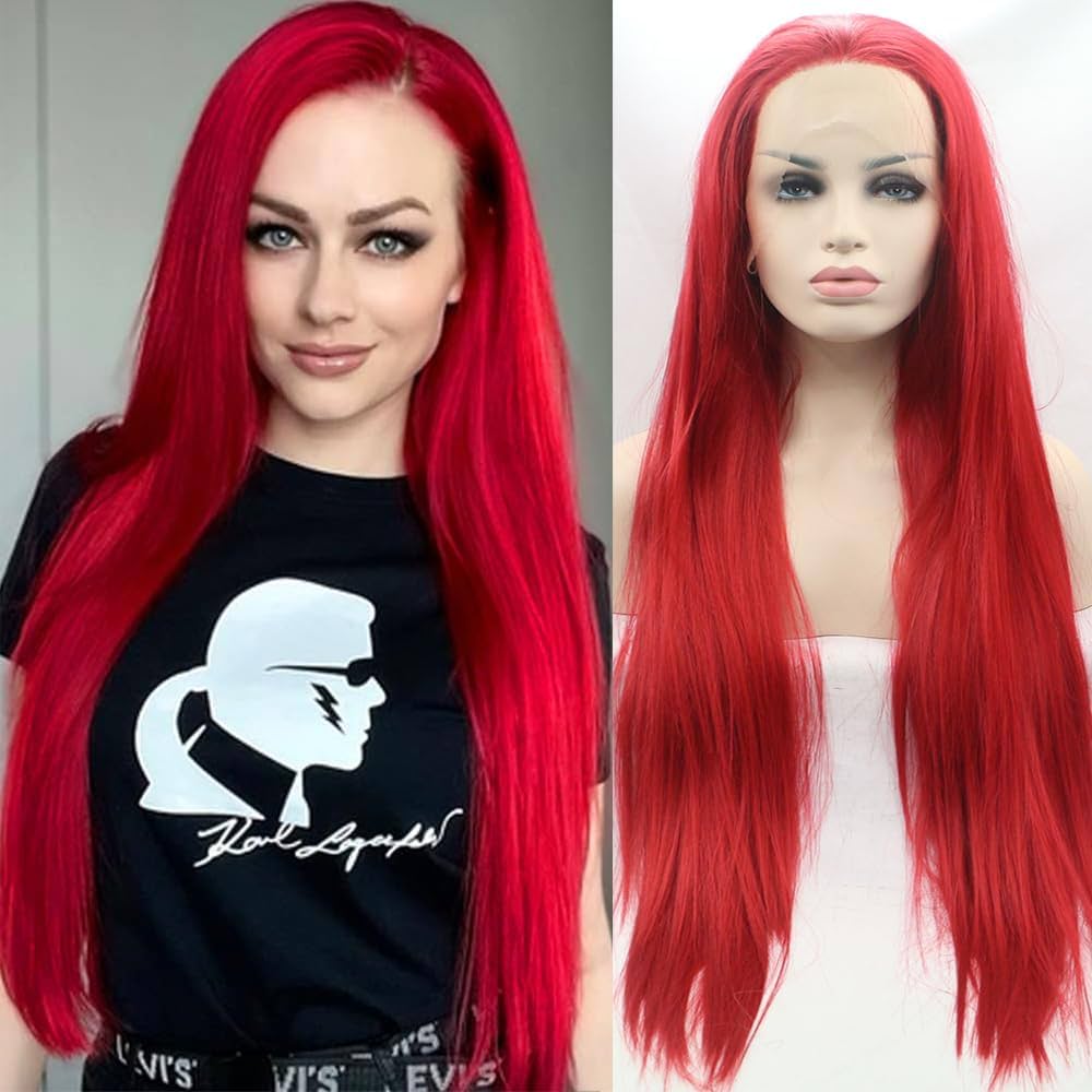 1/6 女性ヘッド : Red Long Straight Hair 1/6 女性ヘッド : Red Long Straight Hair Amazon.com: 1/6